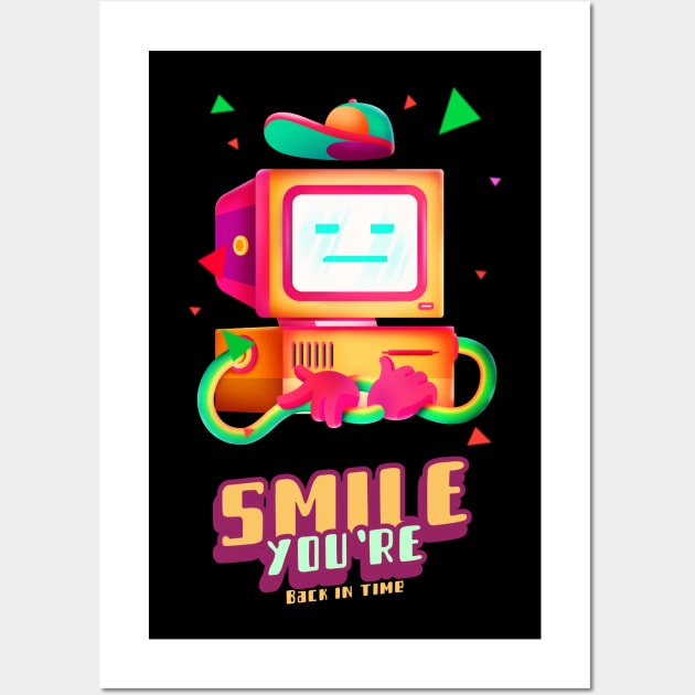 Smile You're Back In Time Design Wall Art by ArtPace